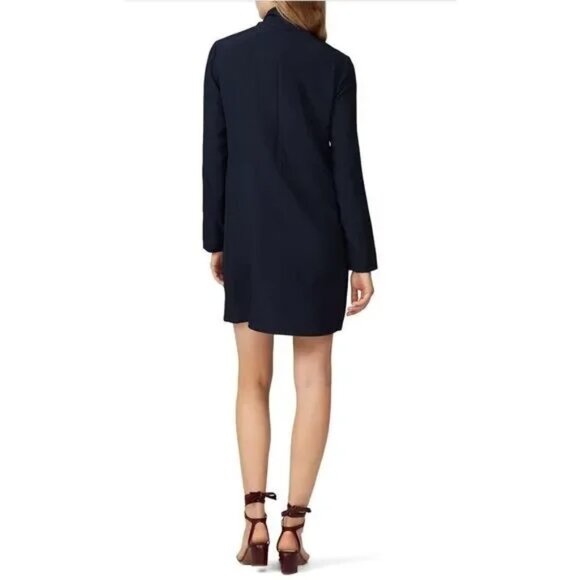 Tibi Navy Tie Neck Shift Dress - Picture 3 of 10